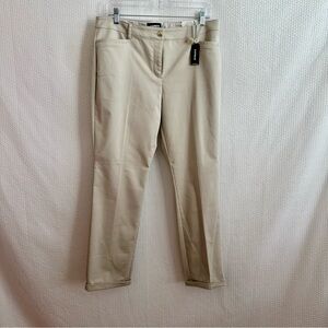 Express Women’s Tan Straight Leg Mid Rise Trouser Work Pant Size: 12R NWT